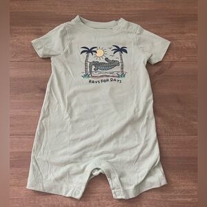 Graphic Baby Romper with Alligator Palm Tree Design Size 12 Months